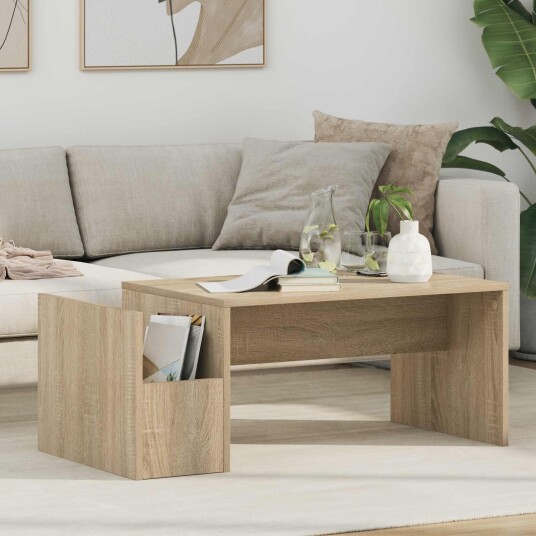 vidaXL Kaffebord Sonoma eik 90 x 45 x 35 cm Konstruert tre