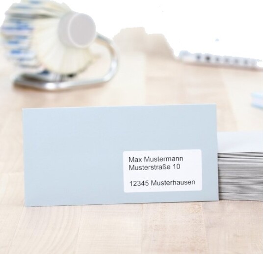 Herma 8842 Hvit Papir Blekkdyse Matte Permanent Avrundet Rektangel