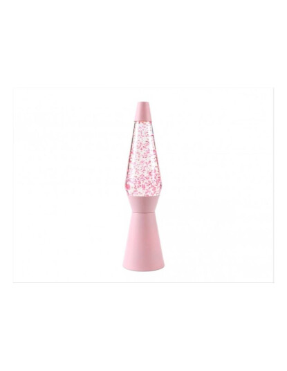 iTotal Spaceship Glitter Lavalampe 40 cm Pastellrosa