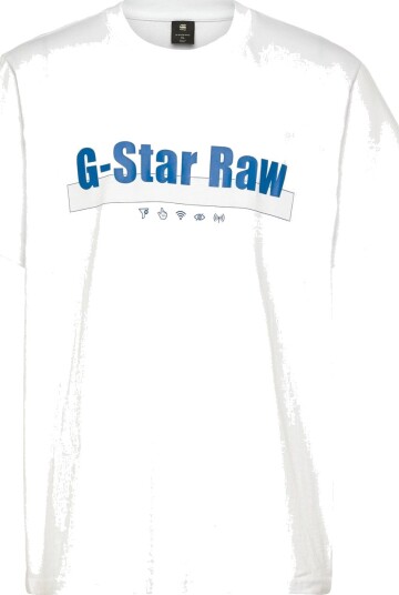 G Star Symbols Print Loose R T   White   S