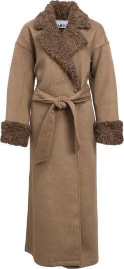 Object Objclara Shaggy Long Coat 147 FOSSIL 34
