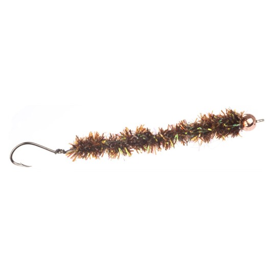Arcticflies Sjøørret Ragworm Brown Brass Beadhead