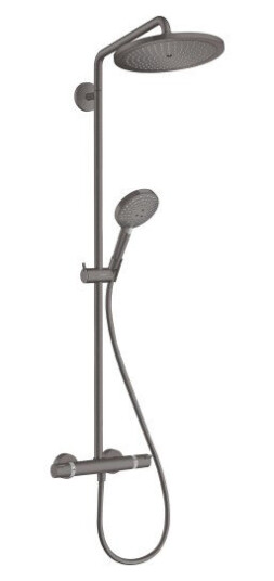 Hansgrohe Croma Select S Showerpipe 280 Ø280 mm, 1jet, Børstet Sort Krom Hansgrohe Croma Select S Showerpipe 280 Ø280 mm, 1jet, Børstet Sort Krom