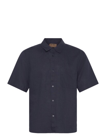 Mos Mosh Gallery Mmgtheo Linen Ss Shirt   Navy   XL