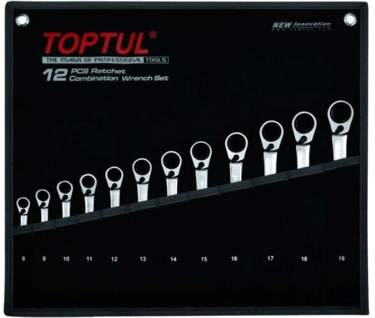 TOPTUL GPAQ1203 Kombinasjonsnøkkelsett med skralle TOPTUL GPAQ1203 Kombinasjonsnøkkelsett med skralle
