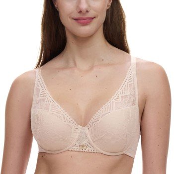 Chantelle BH Origins Lace Lightweight Plunge Bra Beige nylon C 75 Dame