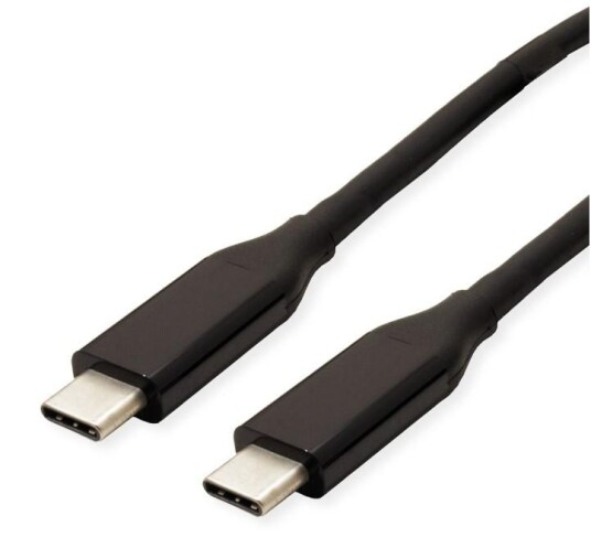 VALUE USB4 Gen 3 Cable PD Power Delivery 20V5A with Emark C-C M/M 40 Gbit/s black 0.8 m
