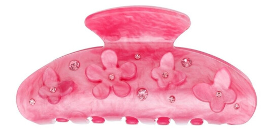 DARK Flower & Butterfly Hair Claw Bubblegum Pink DARK Flower & Butterfly Hair Claw Bubblegum Pink