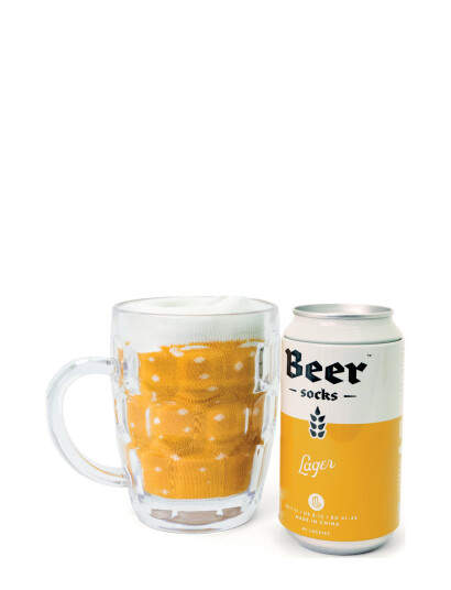 LUCKIES OF LONDON Beer Socks Lager |Gul |One Size