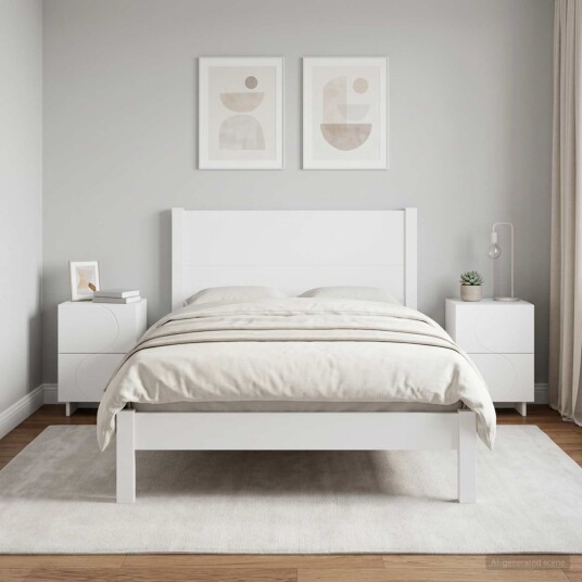 vidaXL Nattbordskap 2 stk. Hvit 33,5 x 34,5 x 50 cm Konstruert tre