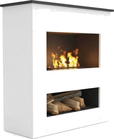 Glow Fire Brecht Omc 600 - Hvit (HYB-50-111WH-real-wood)