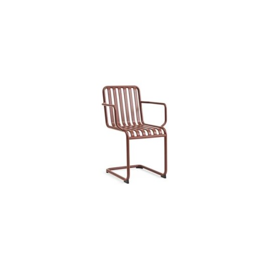 HAY Palissade Cantilever Chair med Armlener Jernrød