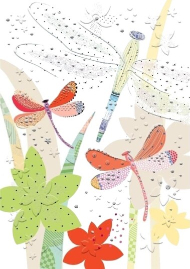 B6 Carnet + Konvolutt Dragonflies