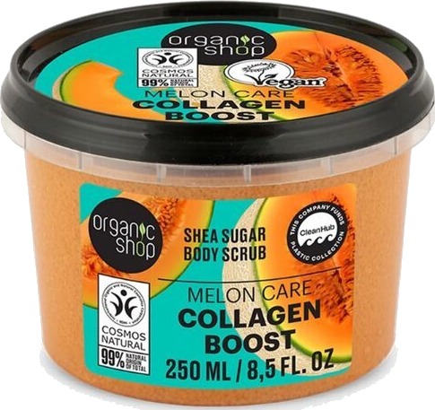 Organic Shop shea sugar body scrub collagen boost 250 ml Organic Shop shea sugar body scrub collagen boost 250 ml