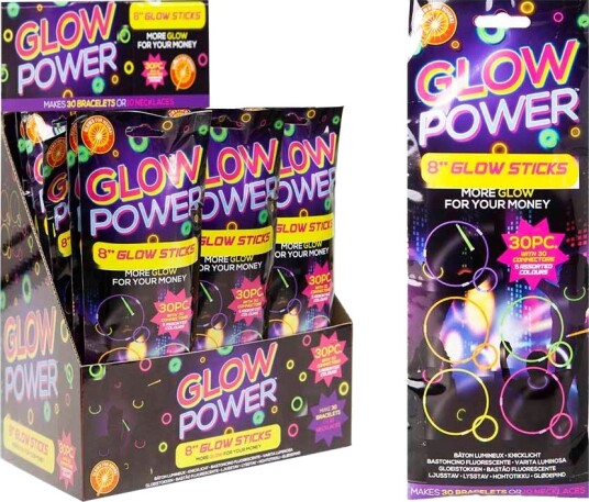 30 Glow Sticks Med Koblere