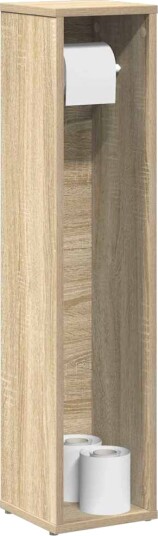 Vidaxl Baderomsskap med rulleholder sonoma eik 20,5x20x90 cm 858508