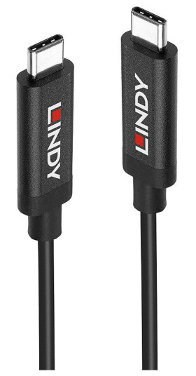 Lindy USB 3.2 Gen 2 Type C Kabel 5 m - 10 Gbit/s Sort