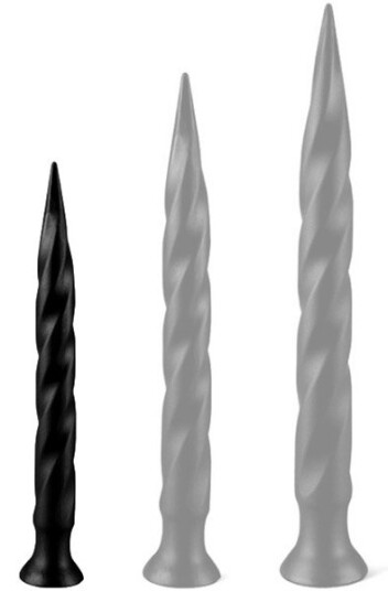 Long Tail Dildo Black 35 cm