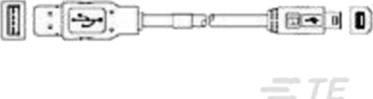 Te Connectivity Usb Kabel Usb A Hann Til Usb B Hunn 1,80 M 1487596 3 Te Connectivity Usb Kabel Usb A Hann Til Usb B Hunn 1,80 M 1487596 3