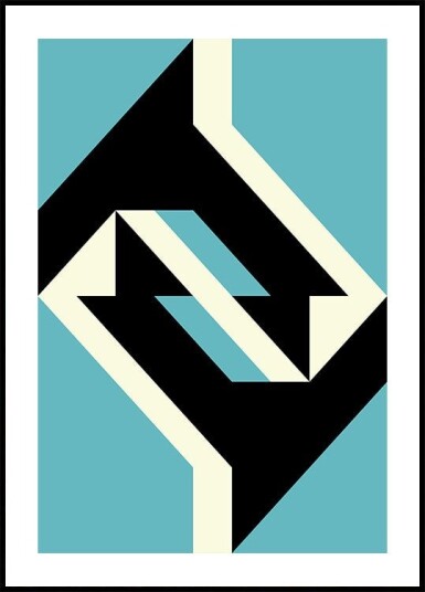 Geometric Illusion Plakat Plakat / 30x40cm