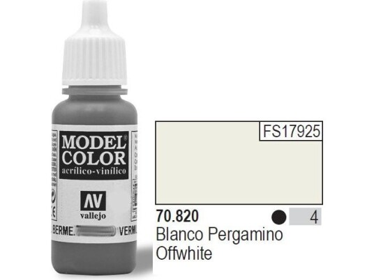 Vallejo Model Color Hvit Matt 17ml Akrylmaling 70820