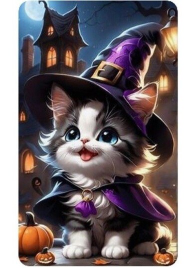 Norimpex Diamantmosaik Kattemotiv Halloween Puslespill 30x40 cm Norimpex Diamantmosaik Kattemotiv Halloween Puslespill 30x40 cm