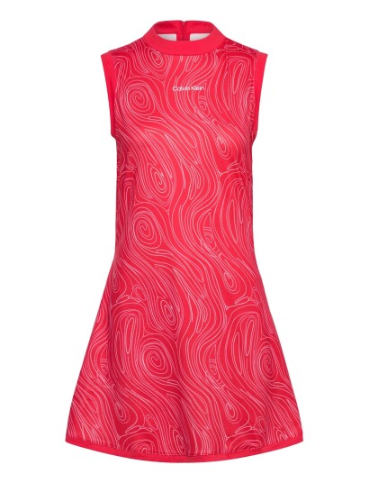 Calvin Klein Golf Carmen Mock Neck Dress Pink 18