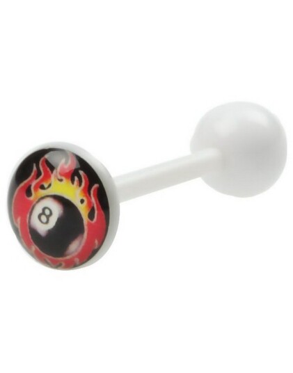 Body Art Burning Fire Ball Tungepiercing