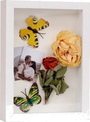 Ramme For Tørkede Blomster 15.2x20.3cm Hvit