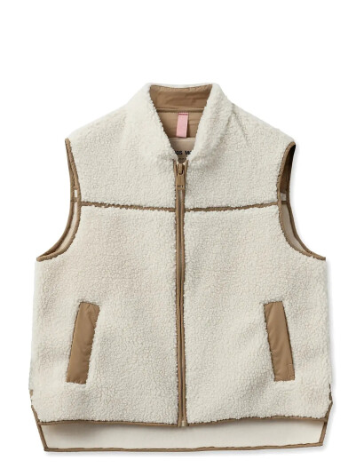 MOS MOSH Mmrowe Teddy Waistcoat Cream XL