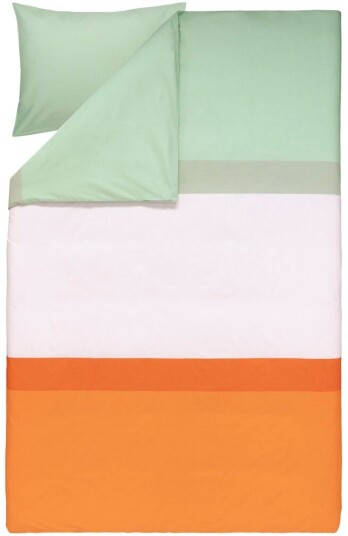 Marimekko Hennika sengesett 150x210 cm+50x60 cm Orange light pink sage Marimekko Hennika sengesett 150x210 cm+50x60 cm Orange light pink sage