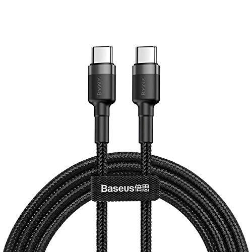 BASEUS Cafule USB-C for USB-C, QC 3.0, USB-C PD, 3A 2 m - Grey/Black BASEUS Cafule USB-C for USB-C, QC 3.0, USB-C PD, 3A 2 m - Grey/Black