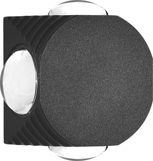 V Tac 4W rund COB vegglampe med 4 lysstråler IP54 sort 3000K inkl. lyskilde Kulør : Varm V Tac 4W rund COB vegglampe med 4 lysstråler IP54 sort 3000K inkl. lyskilde Kulør : Varm