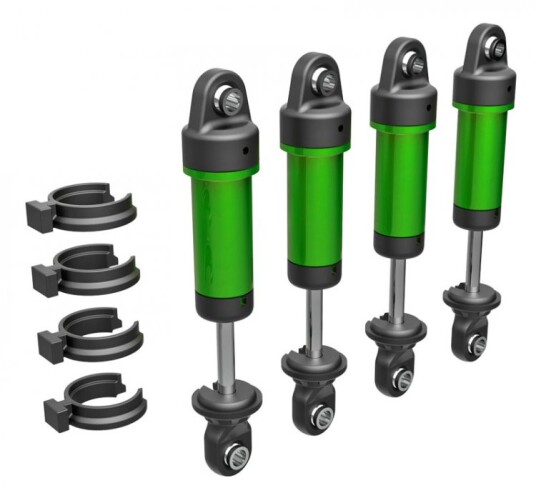 Traxxas 9764 GREEN Shocks Alu Complete w/o springs 4 TRX-4M