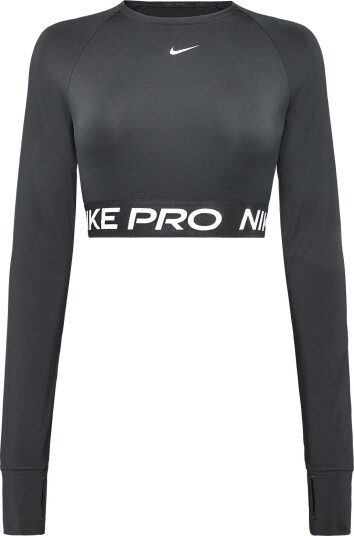 Nike Nike Pro Df 365 Crop Ls BLACK/WHITE M