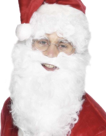 Smiffys Hvitt Nisseskjegg 28 cm
