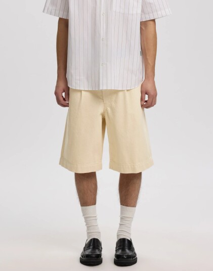 Annarr Anrtrygve Selvedge Denim White Shorts White XXL