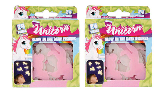 Pocket Money Glow In The Dark Unicorn's 48 pcs