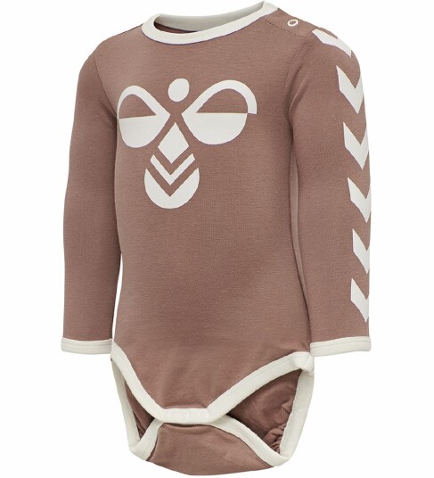 Hummel Body I/e HmlFlipper Rosa m. Logo 1 år 80 Langermet Body