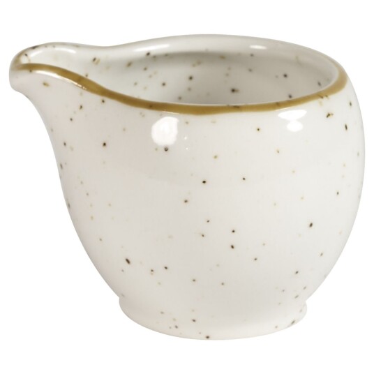 Churchill Melkekanne Stonecast Barley White; 5.6cl, 5 cm (H); Hvit/Brun; Rund; 12 Stykk / Forpakning