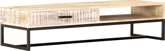 vidaXL Salongbord hvit 117x50x30 cm heltre akasie vidaXL Salongbord hvit 117x50x30 cm heltre akasie