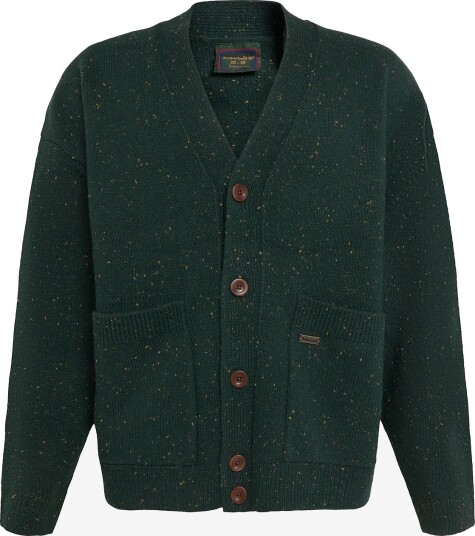 Timberland Wool Blend Speckle Yarn Cardigan   SCARAB HEATHER   3XL