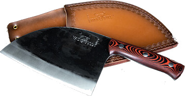 Mad Bull - Serbisk kokkekniv 18cm Rødt skaft