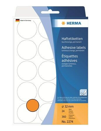 HERMA round labels - 360 label(s) - 32 mm round HERMA round labels - 360 label(s) - 32 mm round