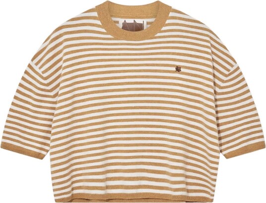 Heyanno Mmhpoetic Stripe Knit   Beige   S