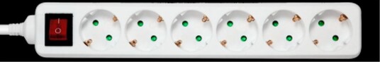 DELTACO outlet 6xCEE 7/3 1xCEE 7/7 switch 3m white