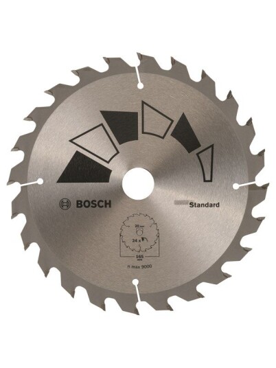Bosch Sirkelsagblad STANDARD D= 165 mm borediameter= 20 mm T= 24