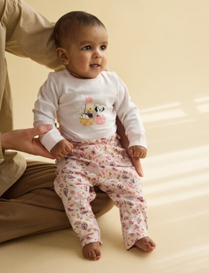 Minymo Pants Aop Pink 68 Minymo Pants Aop Pink 68