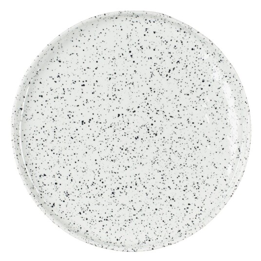 Olsson & Jensen Poppi tallerken 21 cm hvit-svart