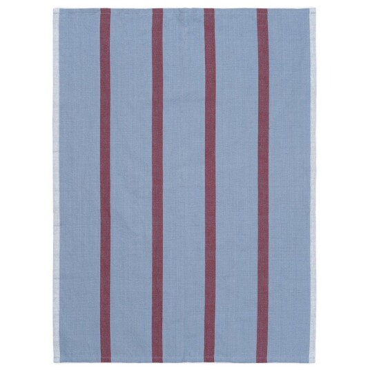 ferm LIVING Hale kjøkkenhåndkle 50x70 cm Faded blue-burgundy
